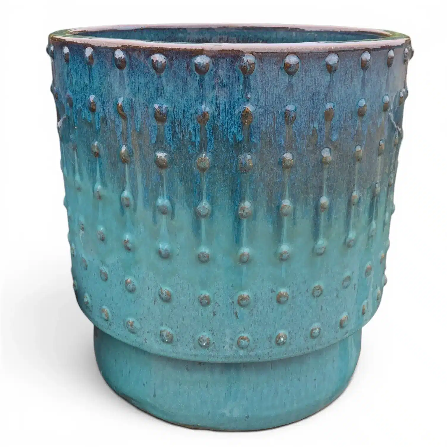 Doniczka ceramiczna ogrodowa cylinder turkusowy 30cm